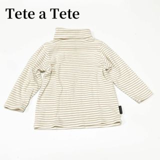 テータテート(tete a tete)のバースデイtete a teteテータテートボーダータートルネックトップス80(Ｔシャツ)