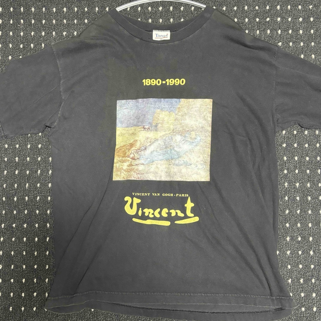 ゴッホ Tシャツ XL tangs ブラック ヴィンテージ 80s フェード メンズのトップス(Tシャツ/カットソー(半袖/袖なし))の商品写真