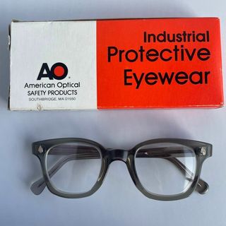 デッドストック American Optical クリアグレー メガネ