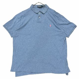 ポロラルフローレン(POLO RALPH LAUREN)のポロラルフローレン 半袖ポロシャツ ポニー刺繍 くすみブルー US古着t94(ポロシャツ)