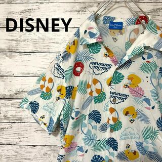 ディズニー(Disney)のDISNEY  アロハシャツ チップ&デール レーヨンシャツ 半袖シャツ(シャツ)