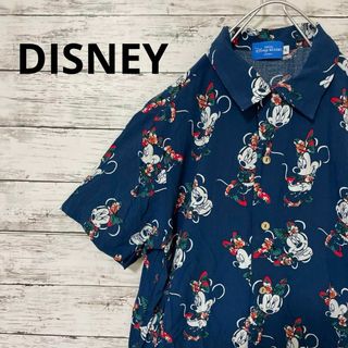 ディズニー(Disney)のDISNEY ミニーちゃん柄アロハシャツ オープンカラーシャツ レーヨンシャツ(シャツ)