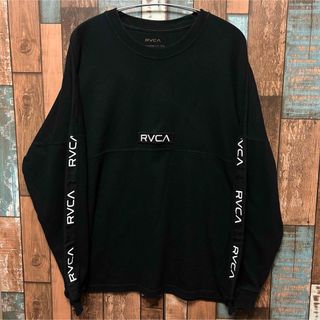 RVCA - RVCA ルーカ ロンT 黒 テープロゴ TAPE ビッグシルエット