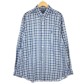 ラルフローレン(Ralph Lauren)の古着 ラルフローレン Ralph Lauren BLAKE タータンチェック 長袖 ボタンダウンチェックシャツ メンズXL /eaa443522(シャツ)