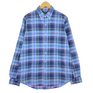 ラルフローレン(Ralph Lauren)の古着 ラルフローレン Ralph Lauren CLASSIC FIT タータンチェック 長袖 ボタンダウンチェックシャツ メンズL /eaa443651(シャツ)