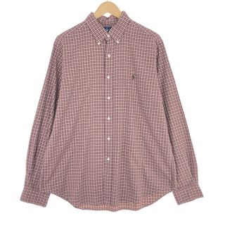 ラルフローレン(Ralph Lauren)の古着 ラルフローレン Ralph Lauren Ralph Lauren CLASSIC FIT 長袖 ボタンダウンチェックシャツ メンズL ボタンダウン /eaa443654(シャツ)