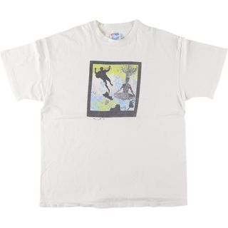 古着 90年代 ヘインズ Hanes BEEFY-T アートTシャツ USA製 LARGE メンズL ヴィンテージ /eaa442598