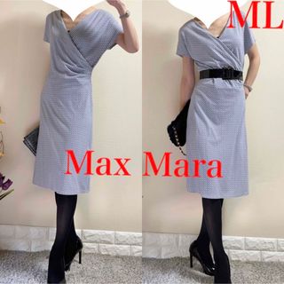 マックスマーラ(Max Mara)の美品！マックスマーラ　Weekend Max Mara 総柄　ワンピース ML(ひざ丈ワンピース)