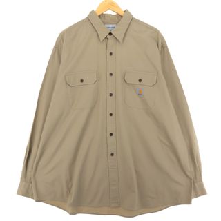 carhartt - 古着 カーハート Carhartt 長袖 ワークシャツ メンズL /eaa446998