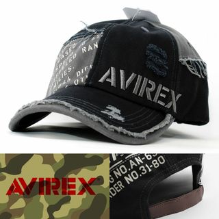 アヴィレックス(AVIREX)のローキャップ 帽子 AVIREX ブラック 80315600-80 ミリタリー(キャップ)