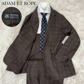 AER ADAM ET ROPE - 美品 ADAM ET ROPE チェックセットアップスーツ フランス製生地 茶M