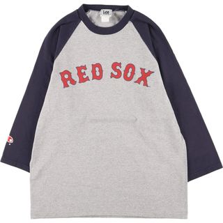 リー(Lee)の古着 00年代 リー Lee SPORT MLB BOSTON RED SOX ボストンレッドソックス 七分袖 ラグランTシャツ メンズM  /eaa443047(Tシャツ/カットソー(半袖/袖なし))