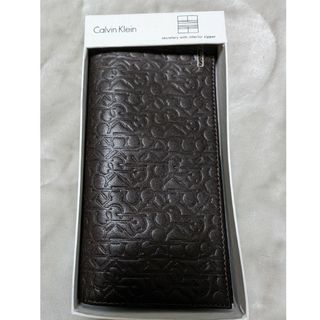 カルバンクライン(Calvin Klein)のCalvin Klein/カルバンクライン 長財布 型押し ブラウン 74283(長財布)