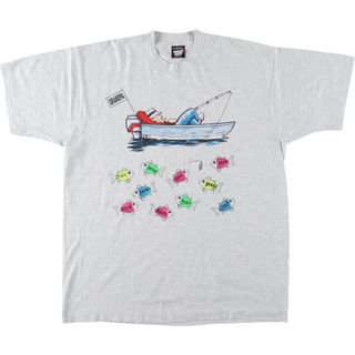 フルーツオブザルーム(FRUIT OF THE LOOM)の古着 90年代 フルーツオブザルーム FRUIT OF THE LOOM 魚柄 プリントTシャツ USA製 メンズXL ヴィンテージ /eaa442540(Tシャツ/カットソー(半袖/袖なし))