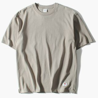 フルーツオブザルーム(FRUIT OF THE LOOM)のFruit Of The Loom 8ozビッグTシャツ グレージュL 厚手(Tシャツ/カットソー(半袖/袖なし))