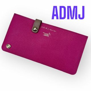 エーディーエムジェイ(A.D.M.J.)のADMJ 長財布 スリムウォレット ピンク(財布)