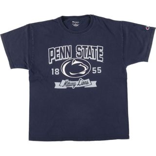 チャンピオン(Champion)の古着 チャンピオン Champion PENN STATE  ペンシルベニア州立大学 カレッジTシャツ メンズL /eaa320213(Tシャツ/カットソー(半袖/袖なし))