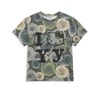 サンリオ(サンリオ)の【サイズ１】HELLO KITTY X YY BABY TEE, KHAKI(Tシャツ(半袖/袖なし))