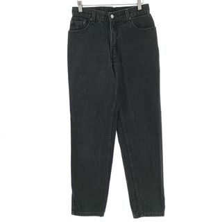 リーバイス(Levi's)の古着 00年代 リーバイス Levi's 550 RELAXED FIT TAPERED LEG ブラックデニム テーパードデニムパンツ レディースL(w28) /eaa400597(デニム/ジーンズ)