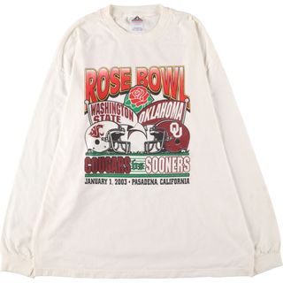 古着 00年代 ALSTYLE APPARELandACTIVEWEAR ROSE BOWL 2003 ローズボウル カレッジ ロングTシャツ ロンT メンズXXL /eaa432395(Tシャツ/カットソー(半袖/袖なし))