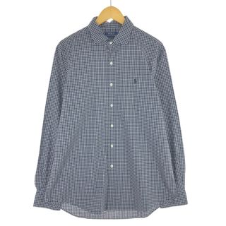 ラルフローレン(Ralph Lauren)の古着 ラルフローレン  POLO RALPH LAUREN CLASSIC FIT ワイドカラー ギンガムチェック  長袖 コットンチェックシャツ メンズL /eaa442563(シャツ)