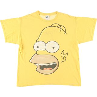 古着 UNIVERSAL STUDIOS THE SIMPSONS シンプソンズ 大判プリント キャラクタープリントTシャツ メンズL /eaa442923(Tシャツ/カットソー(半袖/袖なし))