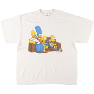 古着 00年代 DELTA THE SIMPSONS シンプソンズ キャラクタープリントTシャツ メンズXL /eaa442925(Tシャツ/カットソー(半袖/袖なし))