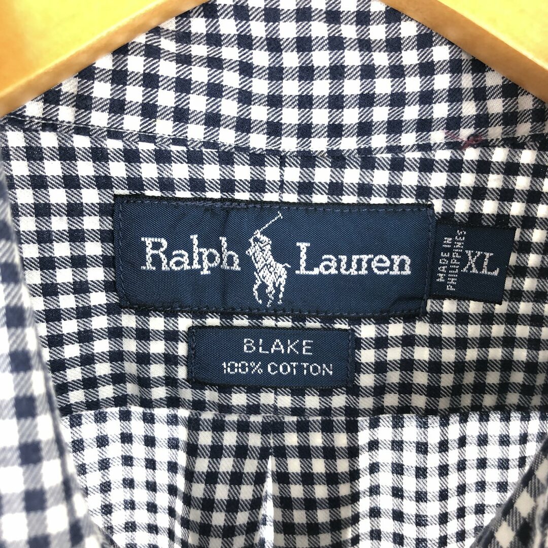 Ralph Lauren(ラルフローレン)の古着 ラルフローレン Ralph Lauren BLAKE 長袖 ボタンダウンチェックシャツ メンズXL /eaa443530 メンズのトップス(シャツ)の商品写真