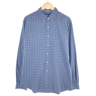 ラルフローレン(Ralph Lauren)の古着 ラルフローレン Ralph Lauren Ralph Lauren CLASSIC FIT 長袖 ボタンダウンチェックシャツ メンズXL /eaa443523(シャツ)