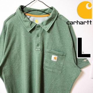 carhartt - carhartt くすみ緑 ポロシャツ 半袖カットソー カーハート メンズL