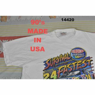 ナスカー 90’ｓ Tシャツ t14420 USA製 綿100％ ビンテージ 8(Tシャツ/カットソー(半袖/袖なし))