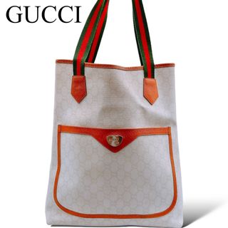 グッチ(Gucci)のGUCCI グッチ　トートバッグ　ハンドバッグ　プラス　ホワイト　白(トートバッグ)