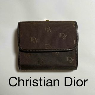 クリスチャンディオール(Christian Dior)の未使用 Christian Dior 二つ折り財布 ブラウン Vintage(財布)