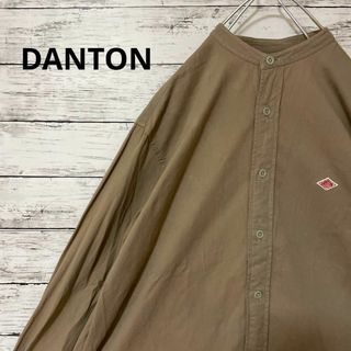 ダントン(DANTON)のDANTON バンドカラーシャツ ロゴ ワンポイント 定番 お洒落(シャツ)