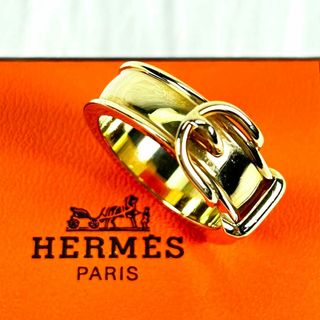 エルメス(Hermes)のHERMES エルメス ブックルセリエ ベルトモチーフ スカーフリング ゴールド(その他)