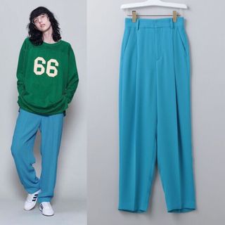 6 (ROKU) - 6 ROKU GEORGETTE TUCK PANTS ジョーゼットタックパンツ