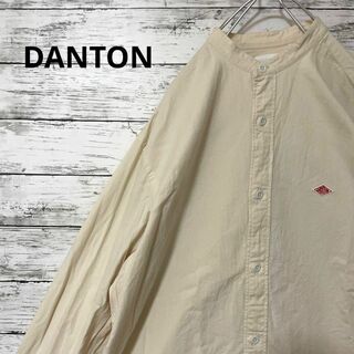 ダントン(DANTON)のDANTON コットンツイルバンドカラーシャツ ロゴ ワンポイント 定番 お洒落(シャツ)
