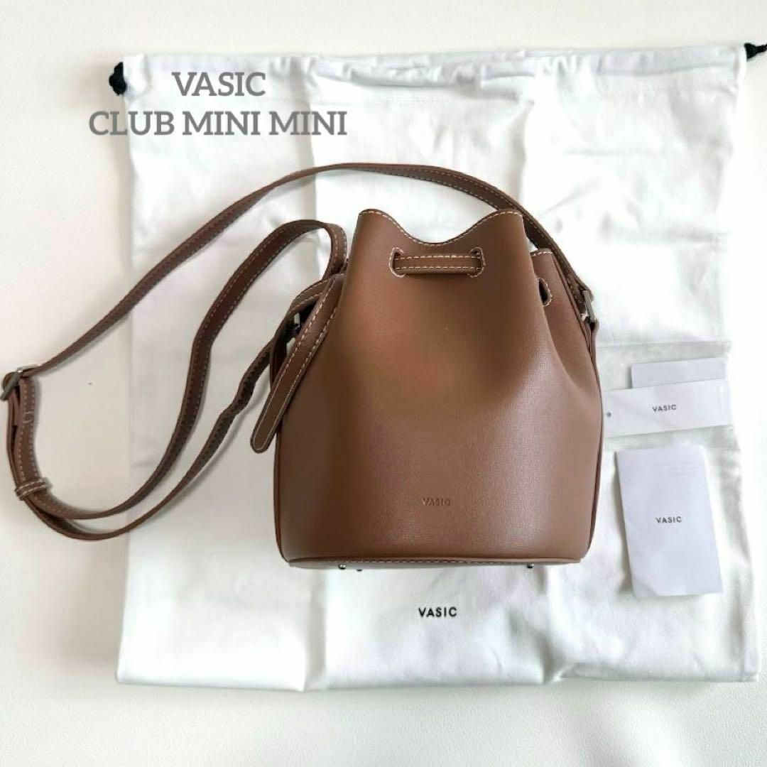 VASIC(ヴァジック)の極美品　ヴァジック　VASIC　クラブミニ　ショルダーバッグ　巾着　ブラウン レディースのバッグ(ショルダーバッグ)の商品写真