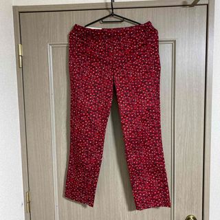 ユニクロ(UNIQLO)のユニクロ　CeliaBirtwel クロップドレギンスパンツ　Red M(その他)