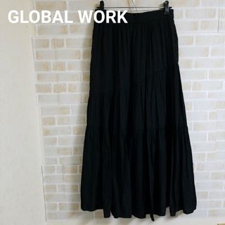 GLOBAL WORK - GLOBAL WORK サラサラサテンティアードスカート