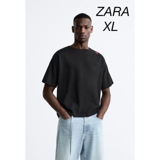 ザラ(ZARA)のZARA ハートプリント Tシャツ(Tシャツ/カットソー(半袖/袖なし))