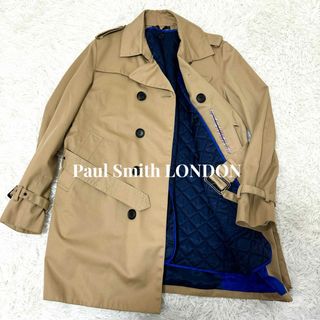 ポールスミス(Paul Smith)の【美品】ポールスミス　トレンチコート　ライナー付き　Mサイズ　マルチストライプ(トレンチコート)