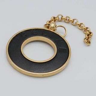 セリーヌ(celine)の正規品 セリーヌ CELINE キーリング Keyring レザー 革 ロゴ 黒(その他)