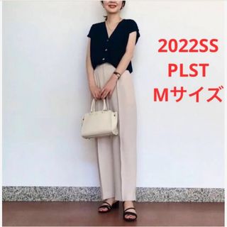 プラステ(PLST)の未使用＊雑誌掲載 PLST 美脚&上品見え ツイルタックワイドパンツ(カジュアルパンツ)