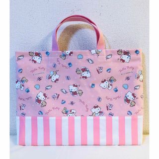 キティー　レッスンバッグ  絵本バッグ　ハンドメイド(外出用品)