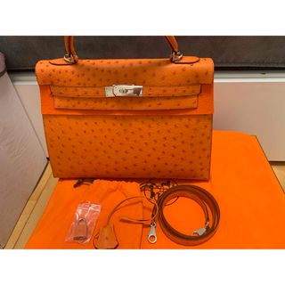 エルメス(Hermes)のエルメス　ケリー32 オーストリッチ(ハンドバッグ)