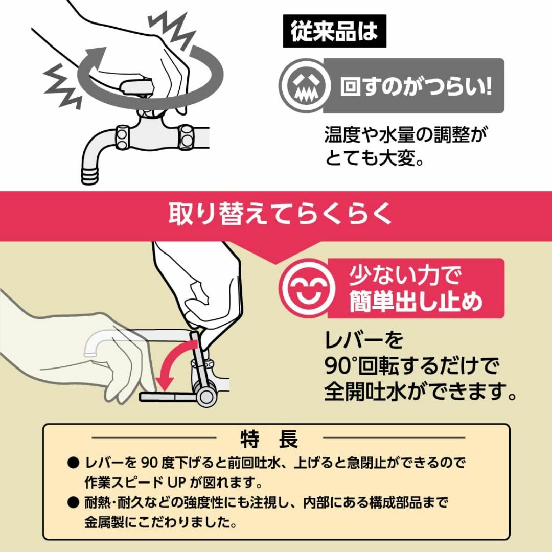 SANEI 厨房用水栓 レバーハンドル・90度開閉 内地・寒冷地共用 A1310 インテリア/住まい/日用品のキッチン/食器(その他)の商品写真