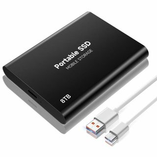 【色: 8TB】外付けSSD ポータブルSSD 新しいアップグレードされた外付け(PC周辺機器)