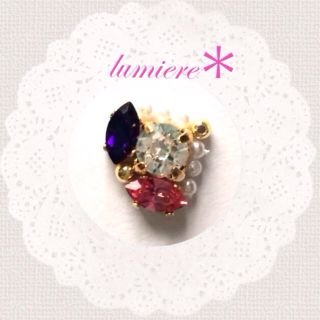 イヤリング＊ピンクバイオレット(イヤリング)