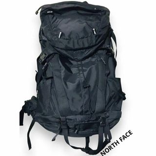 ザノースフェイス(THE NORTH FACE)の美品 ノースフェイス TELLUS 65 NM61305 リュック ナイロン 黒(バッグパック/リュック)